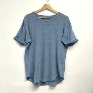 NWOT Isabel Marant Étoile Koldi Linen Rolled Sleeve Easy Relaxed Fit Tee - Large